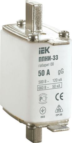 Плавкая вставка предохранителя ППНИ-33, габарит 00С, 25А | DPP11-025 IEK