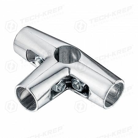 Соединитель 4-х труб хром (1 шт) - пакет Tech-Krep 127453