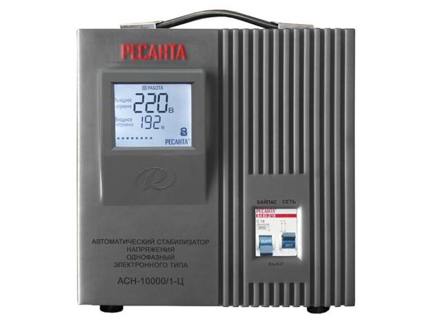 Стабилизатор напряжения АСН-10000/1-Ц 1ф 10кВт IP20 релейный Ресанта 63/6/8 Huter