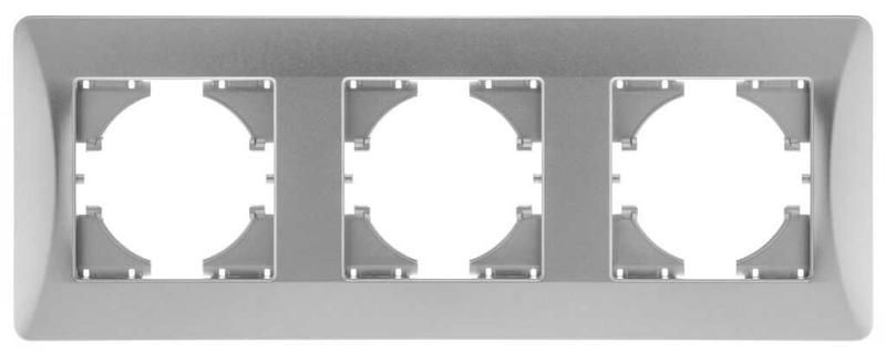 Рамка 3-местная Ugra, серебро - С1130-004 GUSI