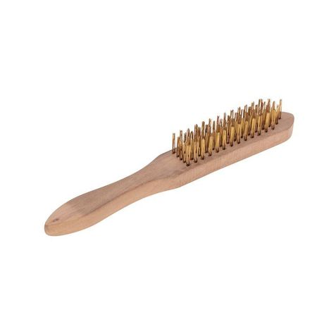 Щетка по металлу с деревянной ручкой, 5 рядов, 280мм | KR-91-1258 Kranz