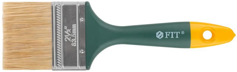 Кисть флейцевая Гранд, натуральная светлая щетина, пластиковая ручка, art.F441P 2,5 63мм - 01166 РОС