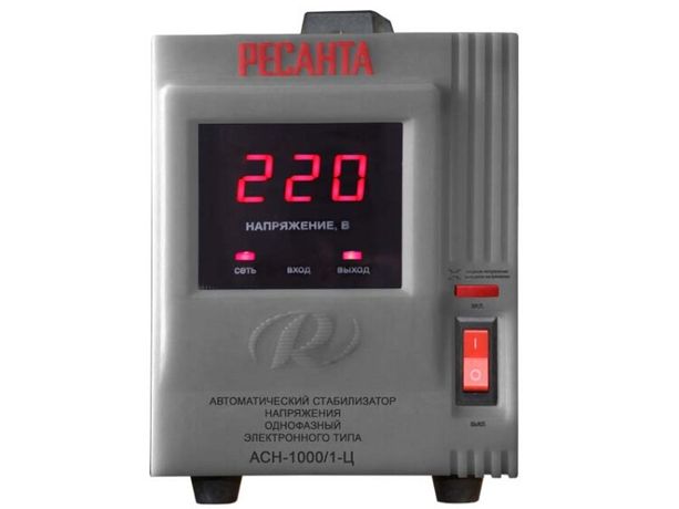 Стабилизатор напряжения АСН-1000/1-Ц 1ф 1кВт IP20 релейный Ресанта 63/6/2 Huter
