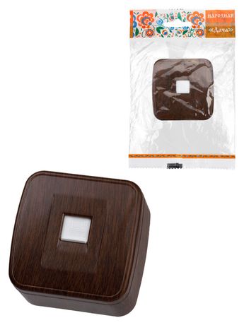 Розетка компьютерная (RJ-45) открытой установки IP20, венге "Дача" Народная | SQ1824-0071 TDM