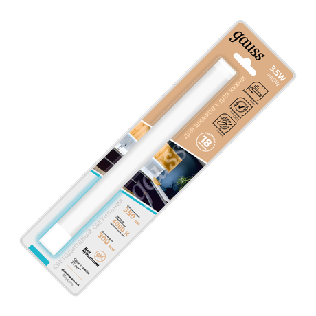 Светильник светодиодный Modul 3.5Вт 4000К IP20 350лм 300х25х13мм ДПО дополнительный модуль GAUSS 9021533235