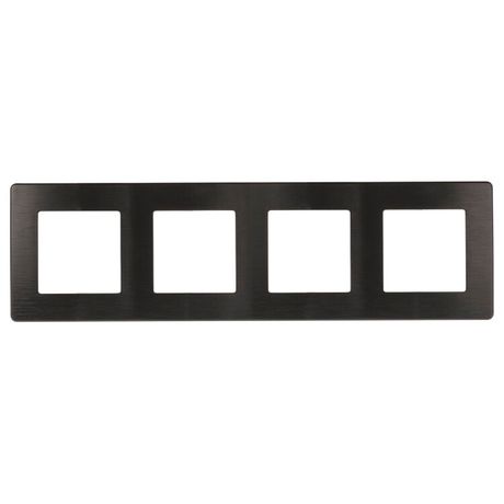 Рамка для розеток и выключателей серия 12 12-5104-05 на 4 поста, сатин, антрацит | Б0052533 ЭРА