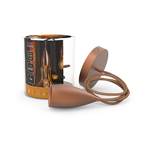 Светильник подвесной под лампу E27 1х60 Вт 200-240В IP20 1000х50 мм Медный Decor Gauss - PL033