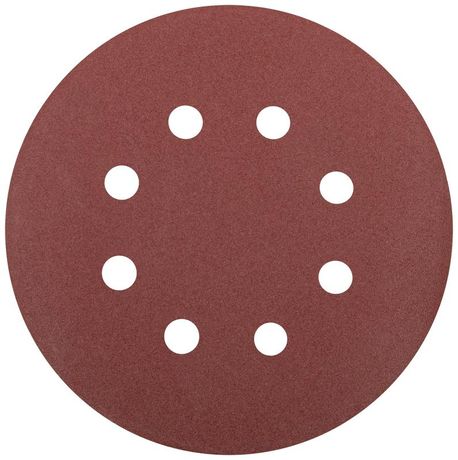 Круг шлифовальный с отверстиями (липучка) 125мм Р 180 алюм./оксидные (уп.5шт) КУРС 39788