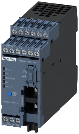 БАЗОВЫЙ МОДУЛЬ 3 SIMOCODE PRO V PN, ETHERNET / PROFINET IO, OPC UA СЕРВЕР, PN SYSTEM REDUNDANCY, WEB 100МБИТ/С, 2 РАЗЪЁМА RJ45, 4 ВХОДА 3ВЫХОДА СВОБОДНО ПАРАМЕТРИРУЕМЫЕ, US: AC/DC 110-240V,ТЕРМИСТОРНАЯ ЗАЩИТА ДВИГАТЕЛЯ, ВЫХОДЫ - РЕЛЕЙНЫЕ МОНОСТАБИЛЬНЫЕ, ВОЗМОЖНО ПОДКЛЮЧЕНИЕ МОДУЛЕЙ РАСШИРЕНИЯMODULE 3UF7011-1AU00-0 Siemens
