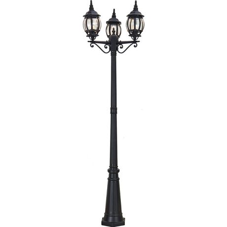 Светильник садово-парковый 8115 3*100W 230V E27 400*580*2120мм черный | 11214 FERON