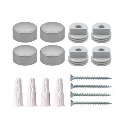 Комплект крепление для зеркала матовый хром, гладкое - 89330 Европартнер