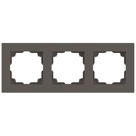 Рамка для розеток и выключателей Intro Accent 6-503-09 на 3 поста, СУ, титан | Б0063793 ЭРА