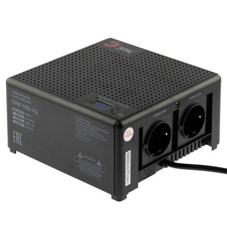 Стабилизатор напряжения CНК-500-УЦ компактный универсальный, 140-260В/220В, 500ВА | Б0051109 ЭРА