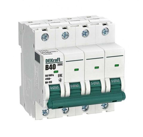 Автоматический выключатель ВА-103 4P 40А B 6кА новый - 12261DEK APC