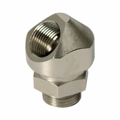 Поворотный адаптер 45° M25x1,5, IP68/IP67, никелироованная латунь | 6028-25G DKC ДКС