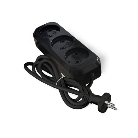 Удлинитель 3х2м без заземл. 10А IP20 Е-202 ПВС 2х0.75 АБС-пластик черн. UNIVersal 2113 Союз