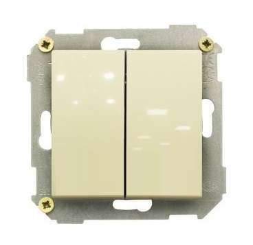 Выключатель 2-кл. СП Simon 34 10А IP20 механизм сл. кость 34398-031 Simon арт. 34398-031