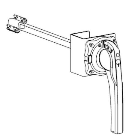 ВЫНОСНАЯ СТАНДАРТНАЯ КРАСНО-ЖЁЛТАЯ ПОВОРОТНАЯ РУКОЯТКА ДЛЯ ФРОНТАЛЬНОЙ УСТАНОВКИ НА SD630 - SSDERHS15Y0630 APC