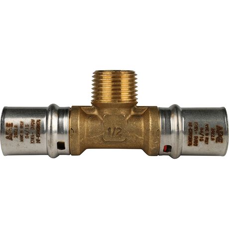 Тройник-переходник с наружной резьбой 26х3/4'х26 для металлопластиковых труб прессовой - SFP-0008-263426 STOUT RG008S9C26KCSQ