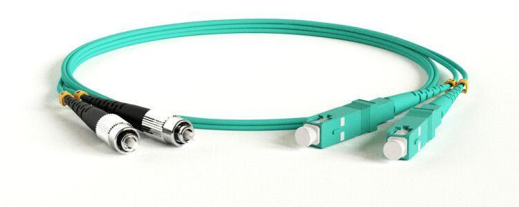 FC-D2-503-FC/PR-SC/PR-H-8M-LSZH-AQ Патч-корд волоконно-оптический (шнур) MM 50/125(OM3), FC-SC, duplex, LSZH, 8 м | 425808 Hyperline