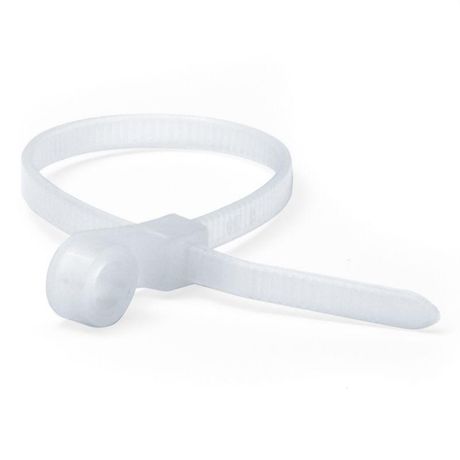 Хомут кабельный 7.6х300 полиамид бел. с монтажн. отверст. (уп.100шт) DKC 252300SR-H ДКС