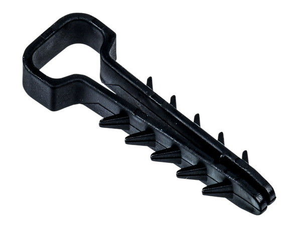 Дюбель-хомут 6х12мм для плоского кабеля нейлон черный (25шт/упак) IEK - UDH14-06-12-025-K02