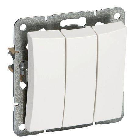 Выключатель 3-кл. СП Дуэт 10А IP20 механизм бел. SchE WDE000131 APC