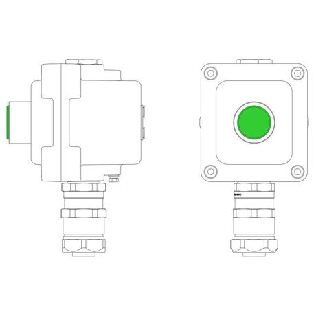 Пост управления взрывонепроницаемый из алюм. LCSD-01-B-MC-L1G(220)x1-PCMB-KAEPM3MHK-26 DKC LCSD21000044 ДКС