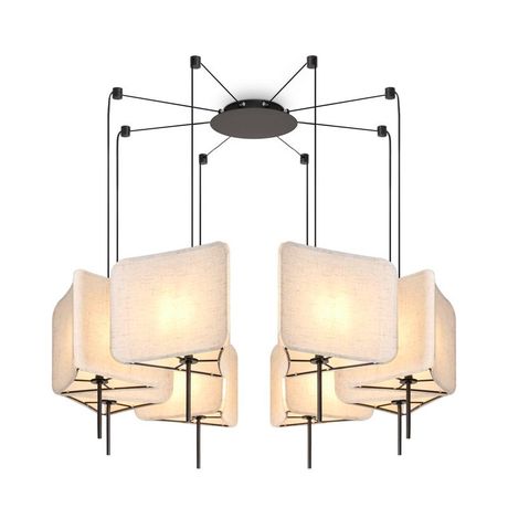 Светильник подвесной Bricola 8х40Вт E14 IP20 Freya FR5511PL-08B