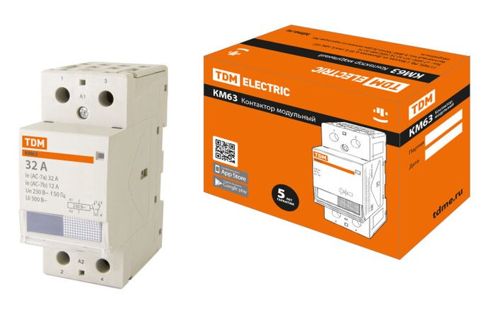Контактор модульный КМ63/2-32 1НО;1НЗ | SQ0213-0008 TDM