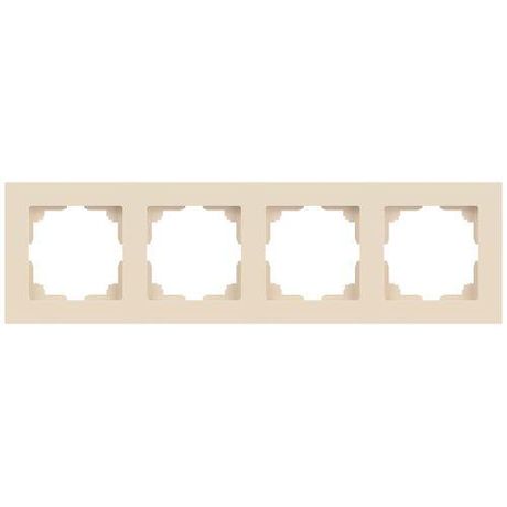 Рамка для розеток и выключателей Intro Accent 6-504-02 на 4 поста, СУ, слоновая кость | Б0063761 ЭРА