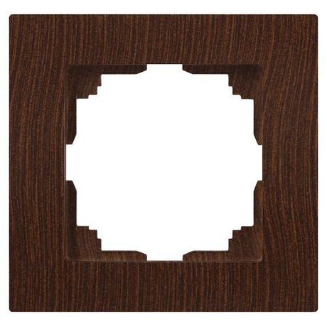 Рамка для розеток и выключателей Intro Accent 6-501-10 на 1 пост, СУ, венге | Б0063770 ЭРА