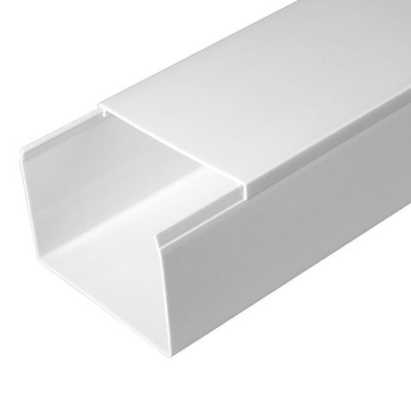 Кабель-канал белый 2-й замок в г/к 80х60 (18м/уп) | PR.058060 Промрукав Строитель