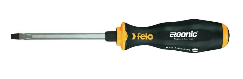 Отвертка плоская шлицевая ударная Ergonic 10,0X1,6X180 | 45010040 Felo