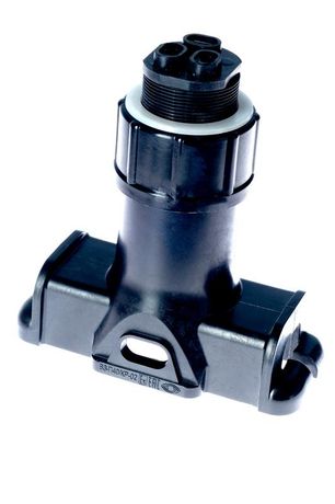 Коробка клеммная взрывозащищенная sborka 1P/1L с индикацией питания КВП на пластиковой опоре. Для подключения или концевой заделки нагревательной секции, 1 отверстие под М25, колодка 3 модуля 10 мм2 - Extherm PTBO