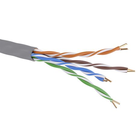Кабель витая пара U/UTP кат.5E 4х2х24AWG solid нг(А)-LSLTx сер. (уп.305м) DKC RN5EUUA03GY ДКС DKC IT арт. RN5EUUA03GY