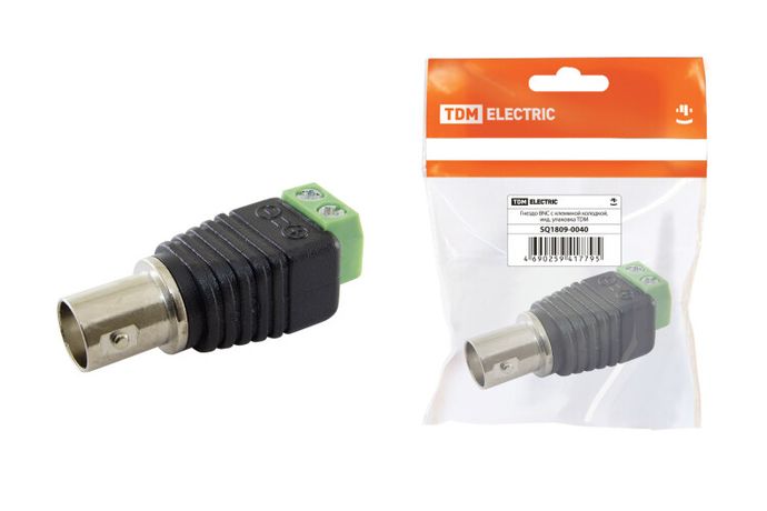 Гнездо BNC с клеммной колодкой, инд. упаковка | SQ1809-0040 TDM