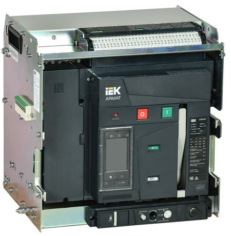 Выключатель автоматический воздушный ARMAT выдвижного исполнения 4P типоразмер D 85кА 2500А расцепитель TT с комплектом аксессуаров 220В: мотор привод катушка включения отключения - AR-ACB-4VD-085-2500A-TTCF IEK