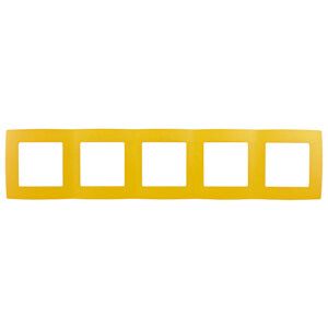 Рамка для розеток и выключателей 5 постов жёлтый пластик ЭРА 12 12-5005-21 - Б0019418