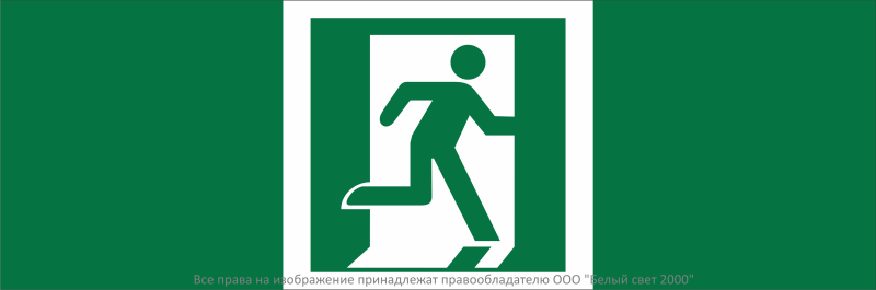 Знак безопасности NPU-3311.E01-02''Выход здесь (прав.)'' - a32665 BS