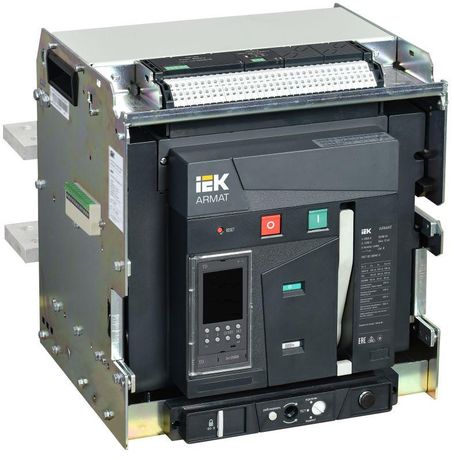 Выключатель автоматический воздушный ARMAT выдвижного исполнения 3P F 100кА 2500А расцепитель TD с комплектом аксессуаров 220В: мотор привод катушка включения отключения - AR-ACB-3VF-100-2500A-TDCF IEK