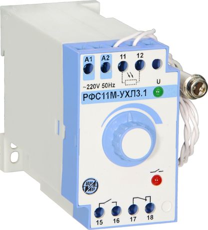 Реле фотоэлектронное РФС-11М УХЛ3.1 220В 50Гц 1з1р на DIN-рейку с фотодатчиком (провод 1,2м) - ЦУП22969 ЧЭАЗ ЭТМ22969