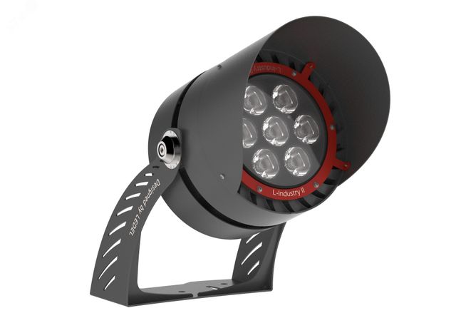 Архитектурный светильник L-industry II 52Вт 4400Лм диаграмма К15 G (зеленый) силикатное стекло металл поворотное крепление 220AC IP65 антибликовый козырек - INII52-4G-413-1828 LEDEL