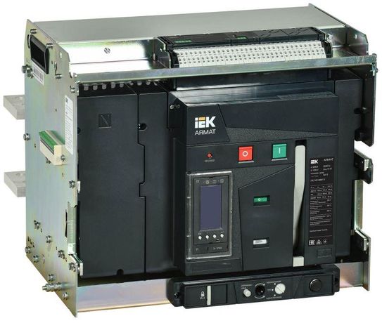 Выключатель автоматический воздушный ARMAT выдвижного исполнения 4P типоразмер E 100кА 3200А расцепитель TY с комплектом аксессуаров 220В: мотор привод катушка включения отключения - AR-ACB-4VE-100-3200A-TYCF IEK