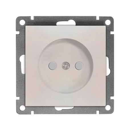 Розетка одноместная UNIVersal серия Афина б/з, с/у, з/ш, 16А, 220В, жемчуг (еврослот), механизм - A0047-OBr Союз