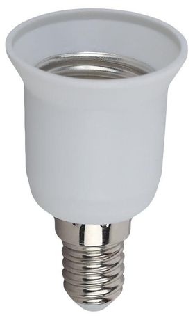 Переходник E14-E27, пластик, белый (50/400/9600) ЭРА - Б0043743