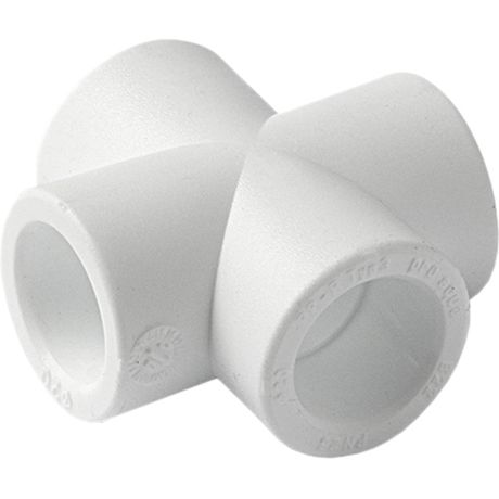 Крестовина 20 полипропиленовая PPR белая - PA17008P PRO AQUA