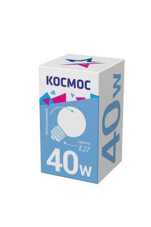 Лампа накаливания декоративная ДШ 40вт 230в E27 матовая (шар) Космос - LKsmSSpFr40E27v2