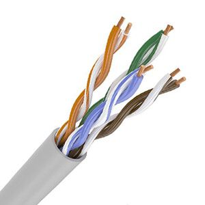 Кабель связи витая пара ШПД U/UTP 24AWG кат.5е 4х2х0.48мм solid LDPE внешней прокладки (305м) черн. (м) ITK BC3-C5E04-139 IEK