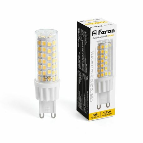 Лампа светодиодная LED 13вт 230в G9 теплый капсульная - 38152 FERON